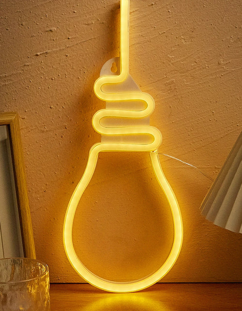 Load image into Gallery viewer, Chi-Buy Lamp Bulb LED Neon Sign USB Powered or Battery Power Supply Neon Signs Night Light for Bedroom Living Room Decor Lamp Si
