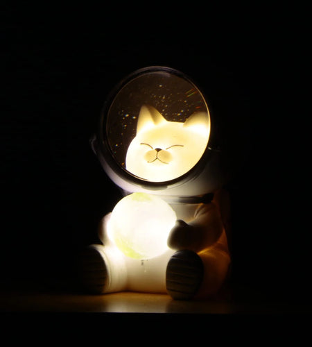 Astronaut Projector Night Light, Cute Spaceman LED Night Light Astronaut Moon Lamps for Kids Adults for Bedroom, Christmas, Birthdays, Space Cat