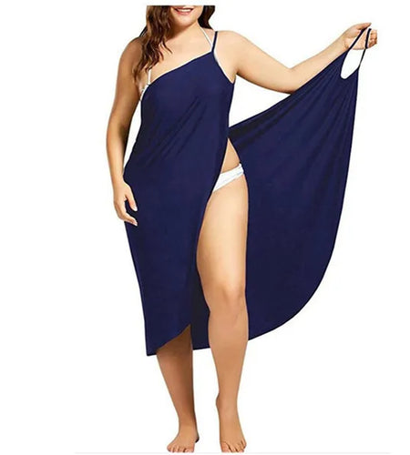 Summer Beach Sexy Women Solid Color Wrap Dress Sun Protection Bikini Cover up Sarongs Female Bathing Suit Swimwears