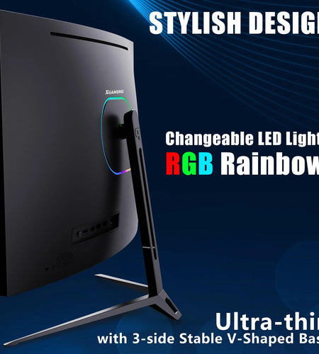 34" 165Hz Ultrawide Curved Gaming Monitor, WQHD 3440 * 1440P Computer Monitor, 1440P Monitor, 21:9,1500R, 1Ms(Gtg) with Adaptive Sync, DP& HDMI Port, 2*Speaker, Black