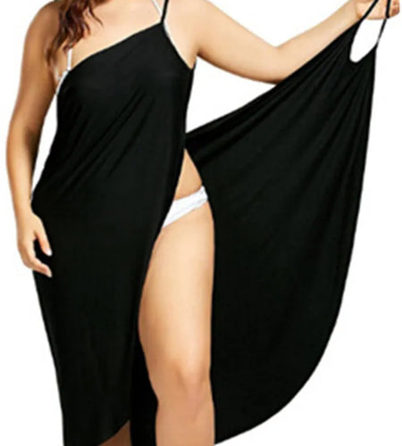 Summer Beach Sexy Women Solid Color Wrap Dress Sun Protection Bikini Cover up Sarongs Female Bathing Suit Swimwears