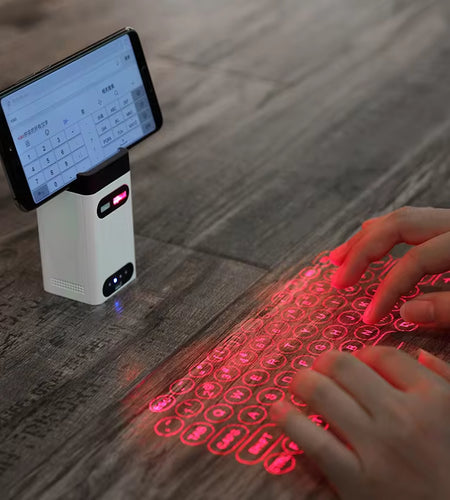 Mini Wireless Laser Projection Keyboard Bluetooth Virtual Keyboard & Mouse Function for Laptop Smartphone Keyboard Projector