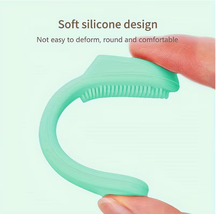1 Finger-shaped Soft Silicone Nose Brush for Facial Cleansing, Blackhead