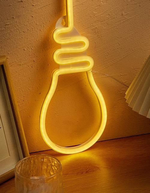 Load image into Gallery viewer, Chi-Buy Lamp Bulb LED Neon Sign USB Powered or Battery Power Supply Neon Signs Night Light for Bedroom Living Room Decor Lamp Si

