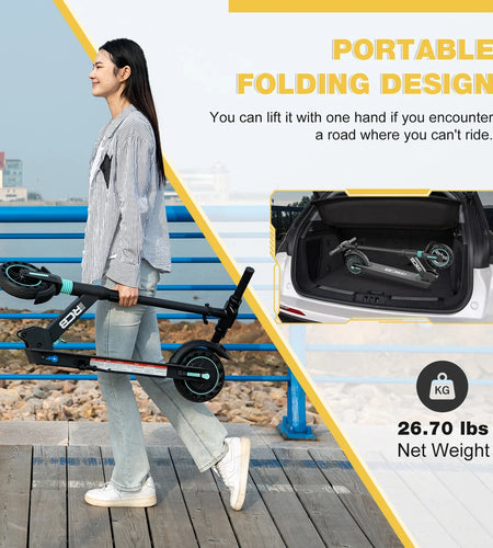 Electric Scooter R13 - 350W Motor,15Mph Top Speed, 8" Tires, Portable Folding Commuting Electric Scooter Adults & Teens
