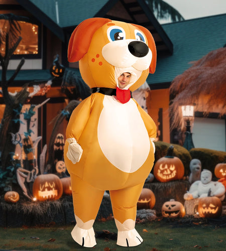 Inflatable Costume for Adults, Full Body Dog Air Blow-Up Halloween Costume for Adult & Youth