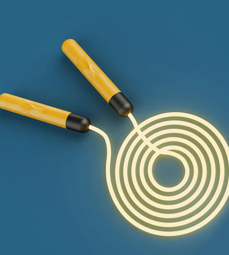 LED Glowing Jump Rope Skipping Ropes for Kids Adult Adjustable Skip Rope Portable Fitness Sports Equipment Exercise at Home